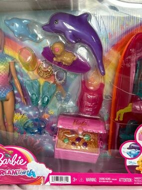 Barbie Doll with Magenta Hair and Pink Jet Ski